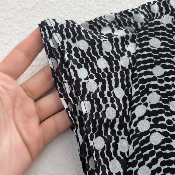 H&M Black and White Dotted Sheath Midi Dress Size 4 - Picture 4 of 7